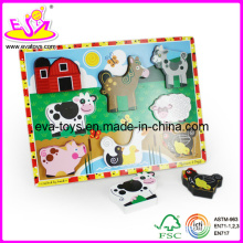 Crianças de madeira educacional 3D DIY quebra-cabeça Jigsaw Kids bebê fornecedor (W14C033)